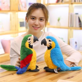 Bird Parrot Plush Toy, 30 cm Cute Plush Macaw Parrot Stuffed Toy Cuddly Toy Plush Toy for Children Adults (30 cm, Red)