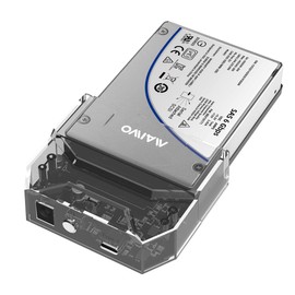 MAIWO SAS to USB-C Adapter Enclosure(MAX 6Gbps),Tool-Free 2.5 inch SAS/SATA External Hard Drive Enclosure with 6TB Storage Expansion,12V3A Power Supply, Plug and Play