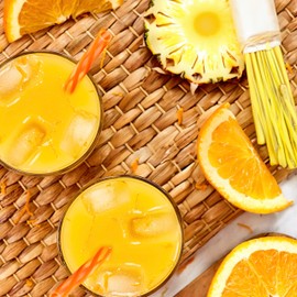 Grace Orange Pineapple Flavor Syrup 25.5oz - 2 Pack - Authentic Jamaican Fruit Flavored Syrups for Drinks & Cocktail Syrup