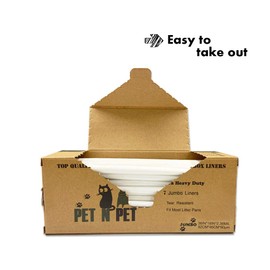 PET N PET Cat Litter Box Liners,Drawstring Litter Liner Bags for Litter Box,Jumbo Cat Litter Pan Liners,Heavy Duty Litter Liners Eco Friendly Pet Cat Supplies