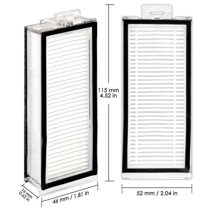 (6 Pack) Q5 Max+ HEPA Filters Compatible With Roborock Q5