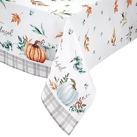 Avanti Linens - Table Cloth, Thanksgiving Table Decor, Fall Inspired Home Decor (Grateful Patch Collection, 60" x 120")