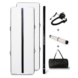 Inflatable Air Gymnastics Mat 10ft Training mat tumbling mat 4 inches Thick with Electric Pump for Home/Gym/Outdoor