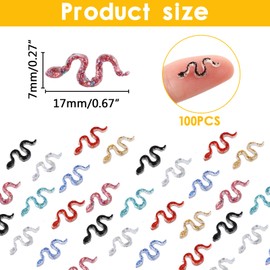 WOZADU 300 PCS Tiny Snakes for Crafts Mini Resin Snakes Dollhouse Miniatures Mini Animals for Fairy Garden Micro Landscaping Decoration