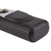 CYSFETENA 2 Finger Cigar Case with Cutter, Black Leather Cigar