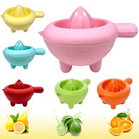 ECO Manual Citrus Juicer (375ml Capacity) | Handheld Lemon Squeezer with Built-in Measuring Cup | Orange & Lime Press | BPA-Free Plastic Squeezer | Plastic Fruit Press| Easy to Use & Portable (Pink)