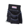Faithfull Black Suede Leather Tool & Nail Pouch, Steel Hammer
