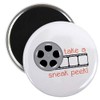 CafePress Sneak Peek Magnets 2.25" Round Magnet, Refrigerator Magnet