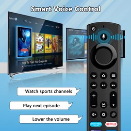 Replacement Voice Remote Control (4th Gen), Wowfast Replacement Remote Control with Voice Function Suitable for Smart TVs Stick 2nd Gen & 3rd Gen, Suitable for Smart TVs Cube 1st Gen & 2nd Gen