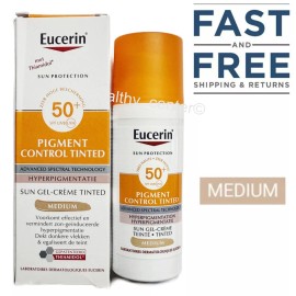 Eucerin Sun Pigment Control Gel-Crema Tintado Medio SPF50+ 50 ml Exp 05/2026 Nuevo en Caja