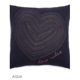 Rosenthal Aqua X Kerri Rosenthal Love Rules Embroidered Pillow - Exclusive
