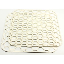 Sink Insert White Square Set of 2 28 cm Sink Mat Dish Drying Mat Fridge Mat Non-Slip Mat Kitchen Aid