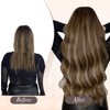 Full Shine Invisible Wire Hair Extensions Balayage Dark Brown Invisible