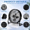 Hortsun 1 Set 16" 15600mah Solar Powered Floor Fan for