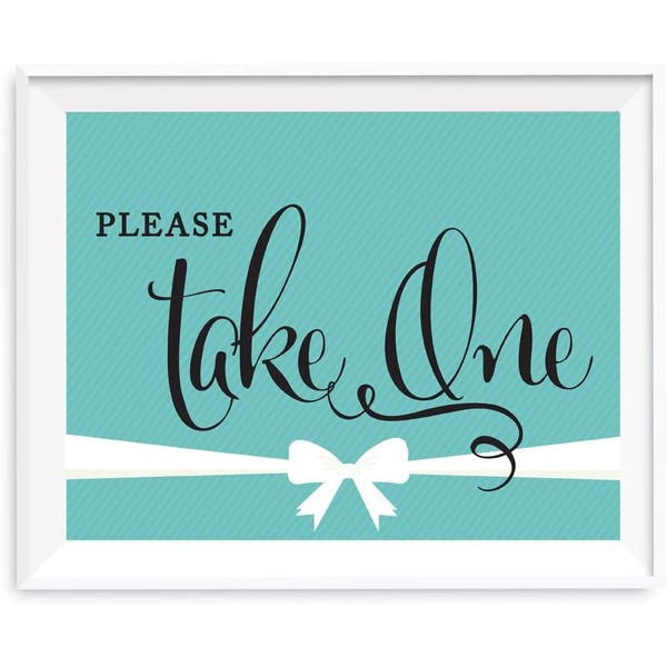 Andaz Press Bride & Co. Collection, Please Take One Favors Party Sign, 8.5x11-inch, 1-Pack, for Bridal Shower, Engagement, Wedding, or Baby & Co Baby Shower Event Decorations