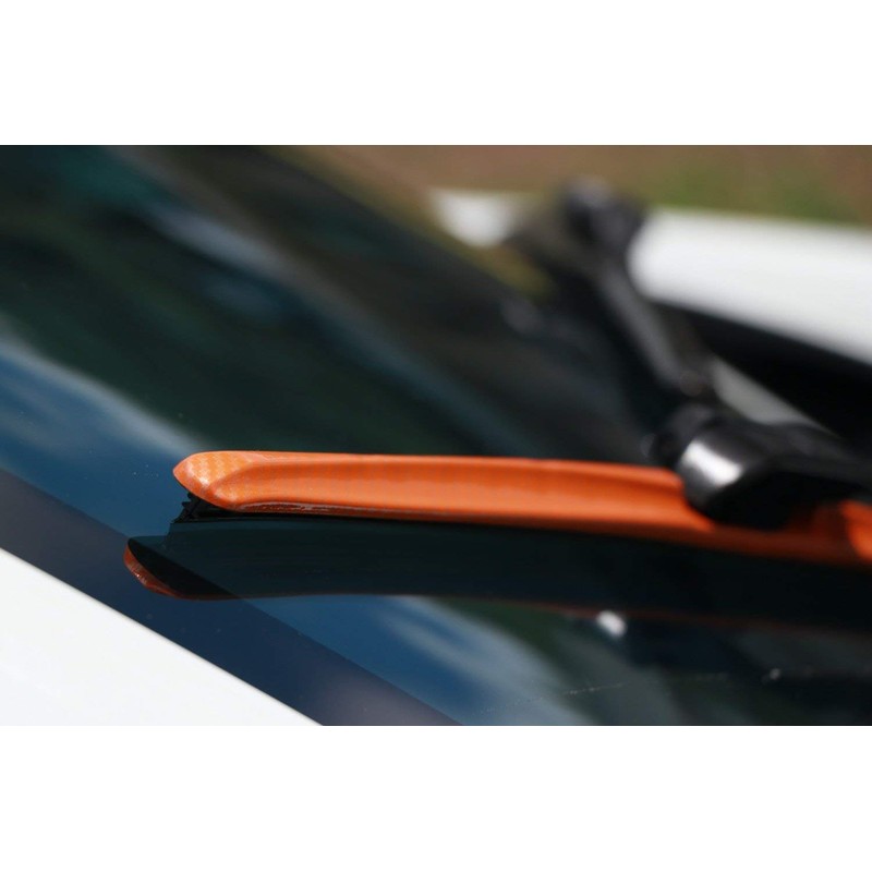 AutoTex Clix Wipers - Orange Carbon Fiber Automotive Wiper Blades