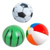 kaiyaya Pack of 3 Inflatable Colourful Striped Water Balls, Water