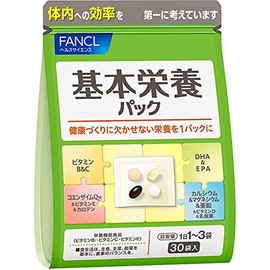 FANCL Basic Nutrition Pack (10 to 30 Day Supply), 30 Bags (4 out of 1 Bag), 120 Tablets Supplement