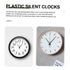 DOITOOL 3sets Decorative Plastic Silent Clock Wall Mount Perfect for