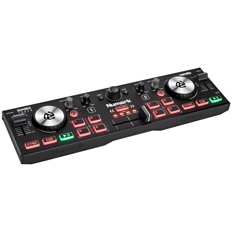 Numark DJ2GO2 Touch Pocket 2-Channel DJ Controller w EVA Travel