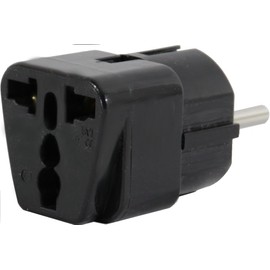 US to Paris in France Travel Adapter Plug for USA/Universal to Europe Type E (C/F) Power Plugs Pack of 1