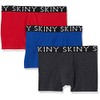 Skiny 71253 Boxer Corto 3Pack para Hombre, Azul Rey, Gris