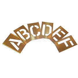Interlocking Brass Stencils 25mm A - Z Letter Set