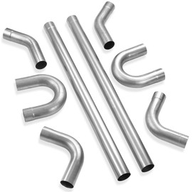 LCGP 2" Mild Steel Custom Exhaust Kit Tubing Mandrel Bend Pipe Elbow Straight Pipe U-Shaped Pipe 8 Pcs