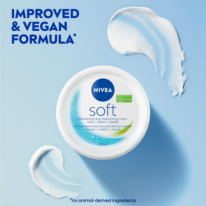NIVEA Soft All-Purpose Moisturizing Cream, Face, Hand and Body Cream,