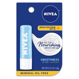 NIVEA Smoothness Lip Care SPF 15 Carded, 1 Count, Pack of 6