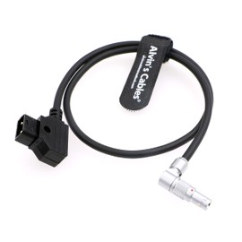 Alvin's Cables Zacuto Kameleon EVF Rotatable Right Angle 4 Pin Male to Reverse D-tap Power Cable 18in/45cm