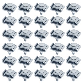 30 Pack Splice Washer Kit, Reinforced Joint Clamp for Wire Mesh Cable Tray, End-to-End Splice Connector Fit 4mm - 6mm Dia. Basket Cable Tray, Steel Bracket Hardware Components for Cable Management