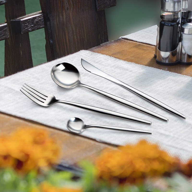 Modern Adaline Silverware Royal Cutlery Set By Bruntmor - 16