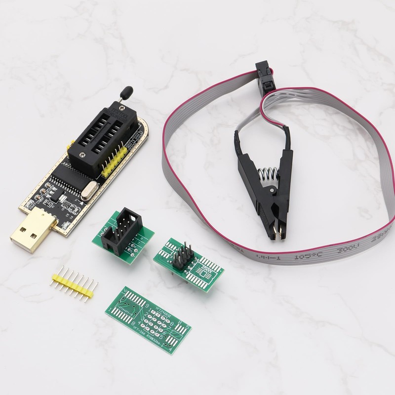 YINETTECH 1 Set CH341A 24/25 Series EEPROM Flash BIOS USB