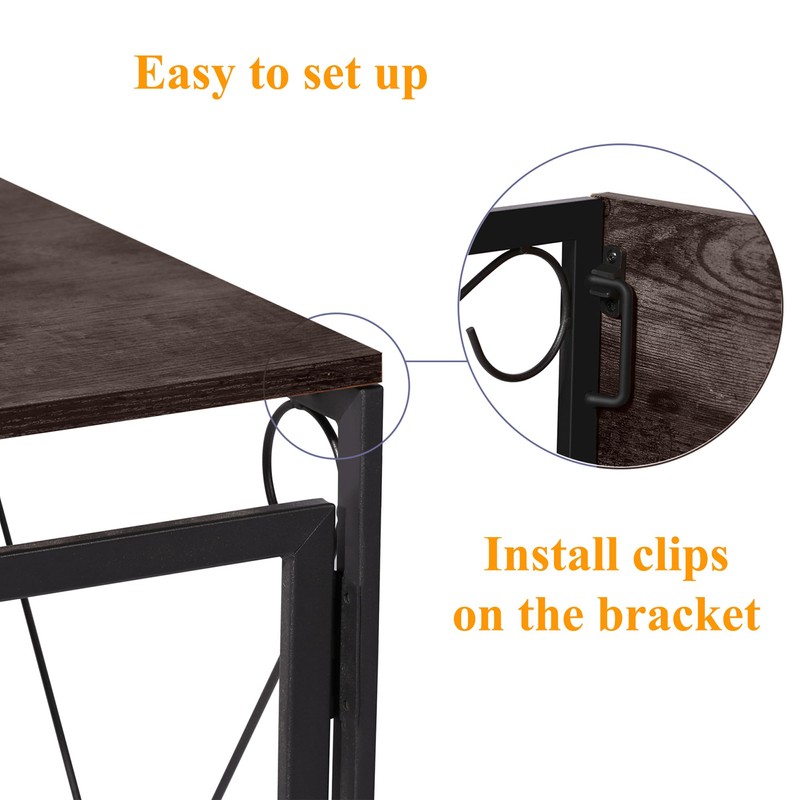 VECELO 39 Inch Folding Desk Simple Assembly, Writing Computer Desk