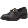 San-A-Plus Feminine 3572 Women's Manish Bit Loafer, all black