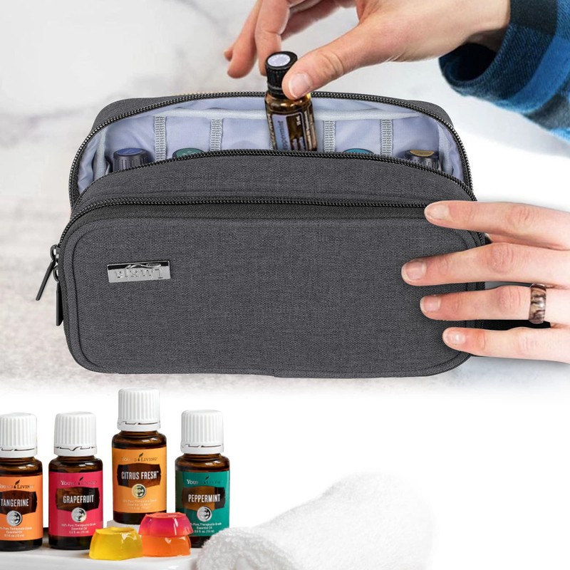 Luxja Essential Oil Carrying Case - Holds 12 Bottles (5ml-15