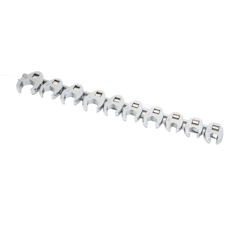 10pcs Crows Foot Wrench Set 10mm to 22mm Sizes Metric