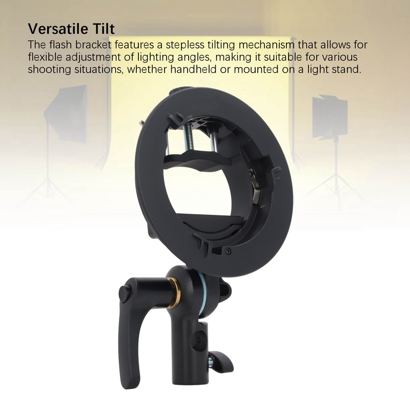 Flash Bracket for Bowens Mount Plastic Metal Round Head Flash