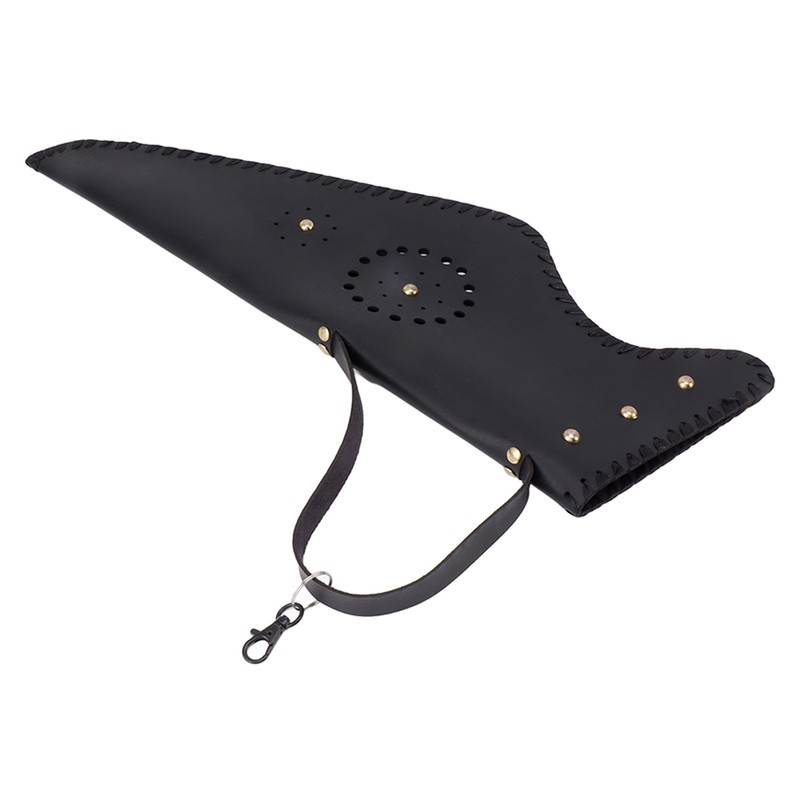 Archery Arrow Holder PU Leather Traditional Shoulder Back Quiver with
