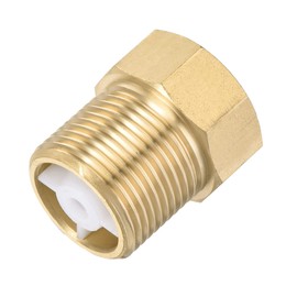 MECCANIXITY Brass Check Valve, G3/4 Male Female Thread 30x33mm Outward Flow Non-Return One Way Backflow Prevention for Water Petrol Fuel Line