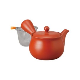 Ale-net Teapot Pot, 6.5 x 5.5 x 3.7 inches (16.5 x 14 x 9.5 cm), 12.8 fl oz (380 cc), Solid Teapot (Poi Poiami) (Tea Strainer) Included), Ceramic (Earth), Tokoname Ware, Made in Japan