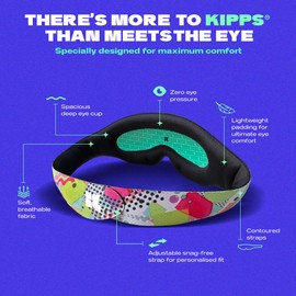KIPPS Happy Sleep Mask - Light Blocking, 3D Eye Mask, Zero Eye Pressure, Comfortable & Adjustable, Perfect for Sleep/Travel/Yoga and to add More Zen in Your Life - 90's Retro