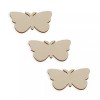 BESTPYSANKY 3 Butterflies Unfinished Wooden Shapes Craft Cutouts DIY... 3D