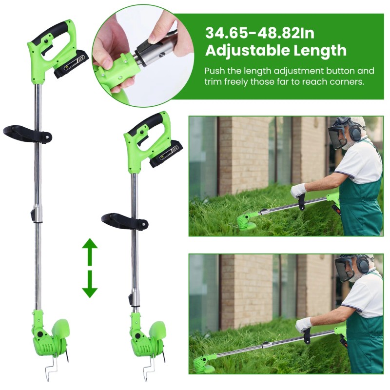 21V 300W Battery Cordless Grass Trimmer Lawn Mower 18000M/Min 2