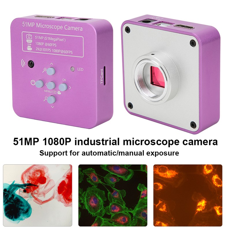 51MP 1080P 60FPS USB Industrial Microscope Camera Magnifying Glasses for