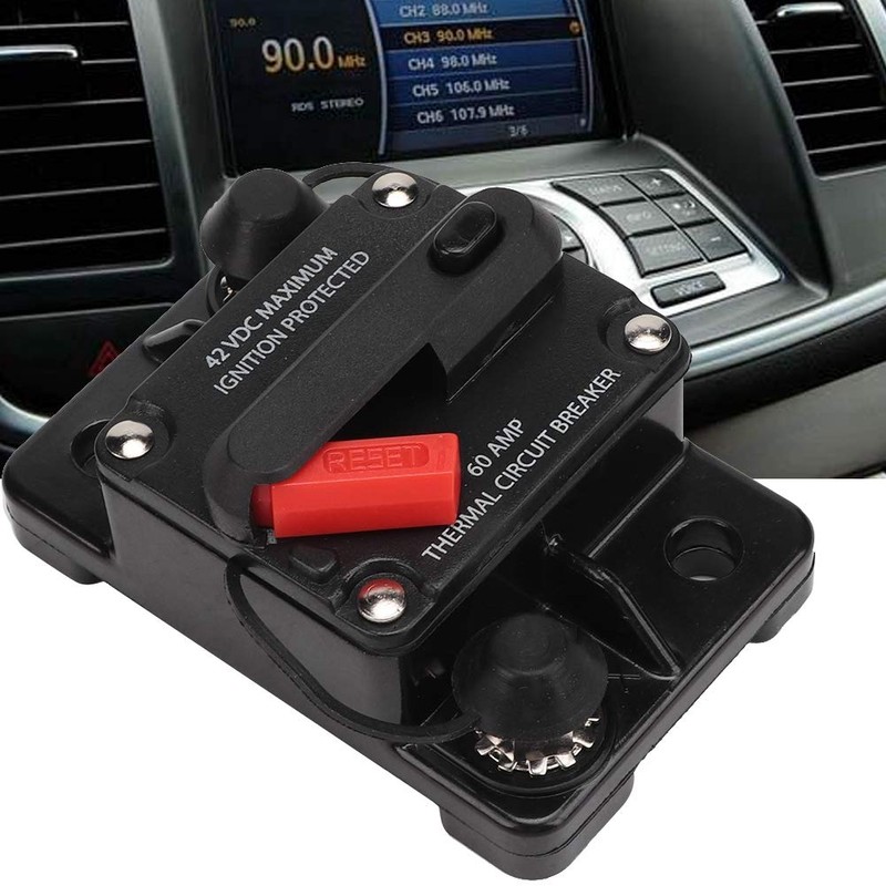 Qii lu 12V 30A/40A/60A Car Stereo Audio Resettable Inline Circuit