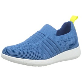 Clarks Girls' Heath Strap K Trainers, Blue Textile