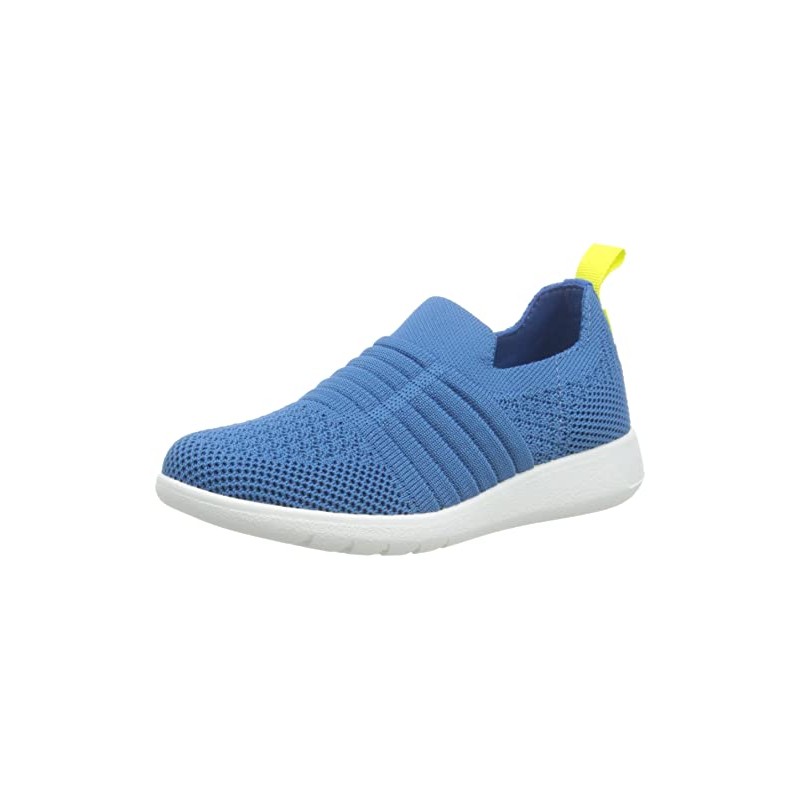 Clarks Girls' Heath Strap K Trainers, Blue Textile