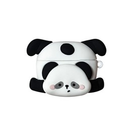 Cute Kawaii Case for AirPods 4, Case Cover Compatible with AirPod 4th Generation 2024, Funny Panda Shockproof Protective Earbuds Cover for Air pods 4 Gen, Keychain Accessories for Girls Women
